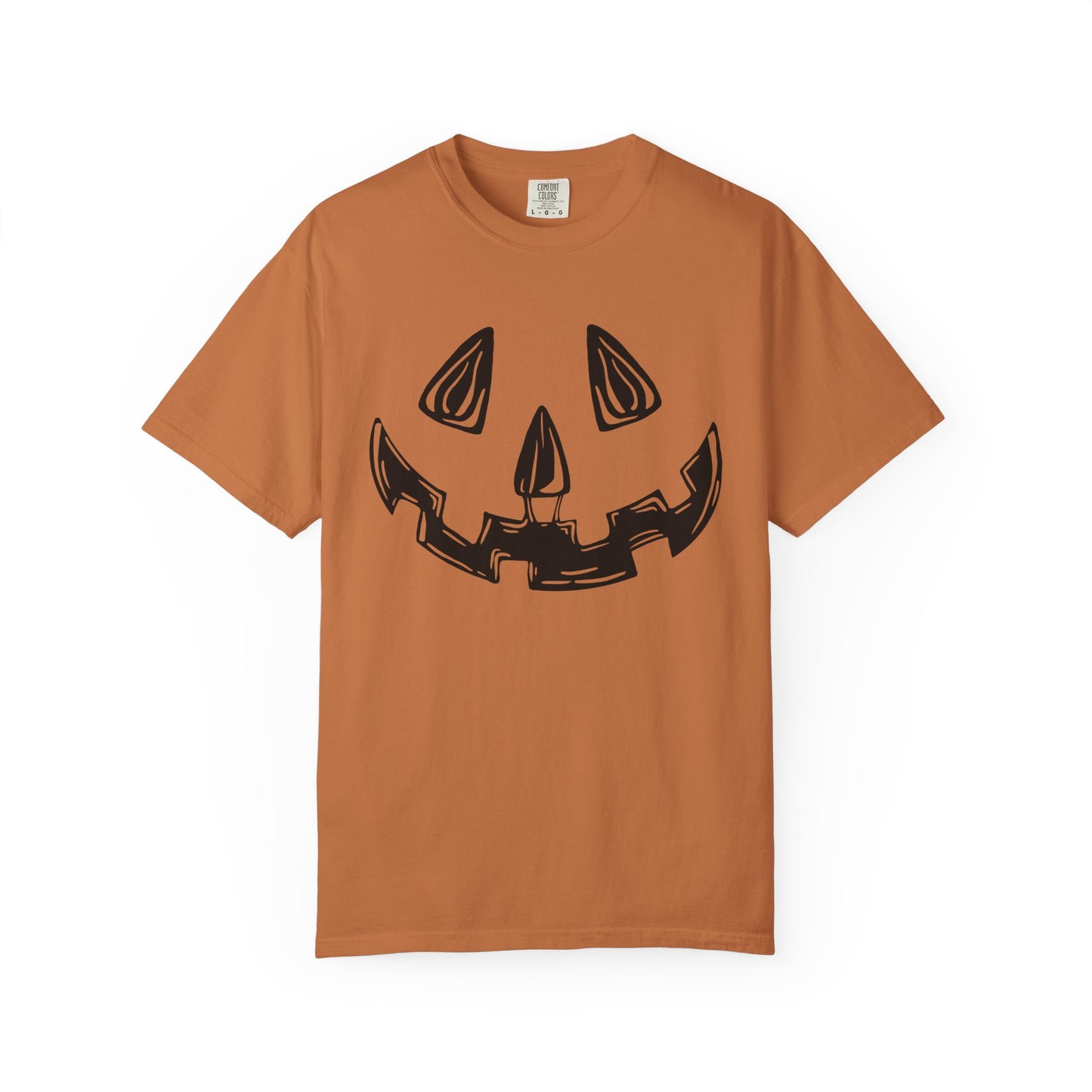 Bilateral cleft jack-o-lantern, orange short sleeve tee