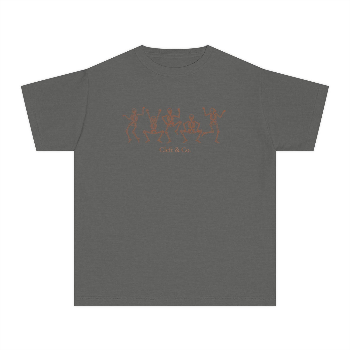 Dancing orange skeletons, youth tee
