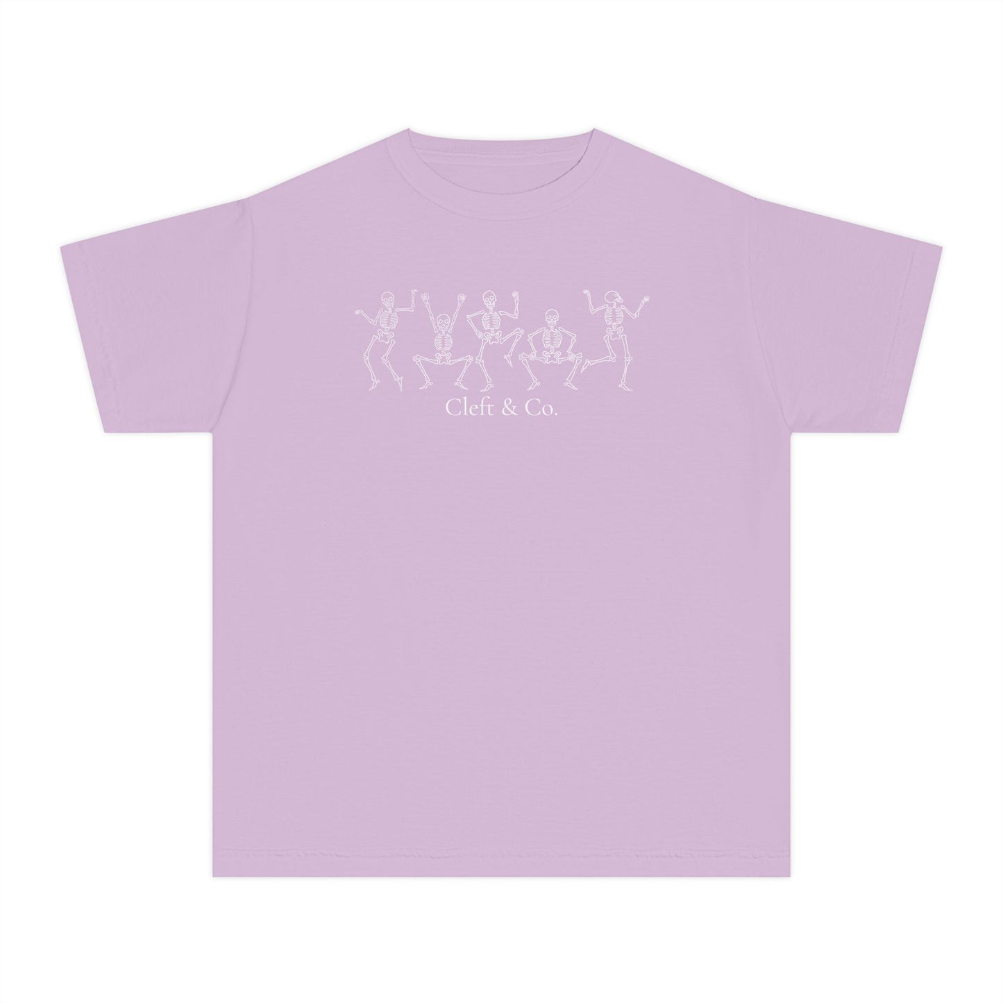 Dancing white skeletons, youth tee
