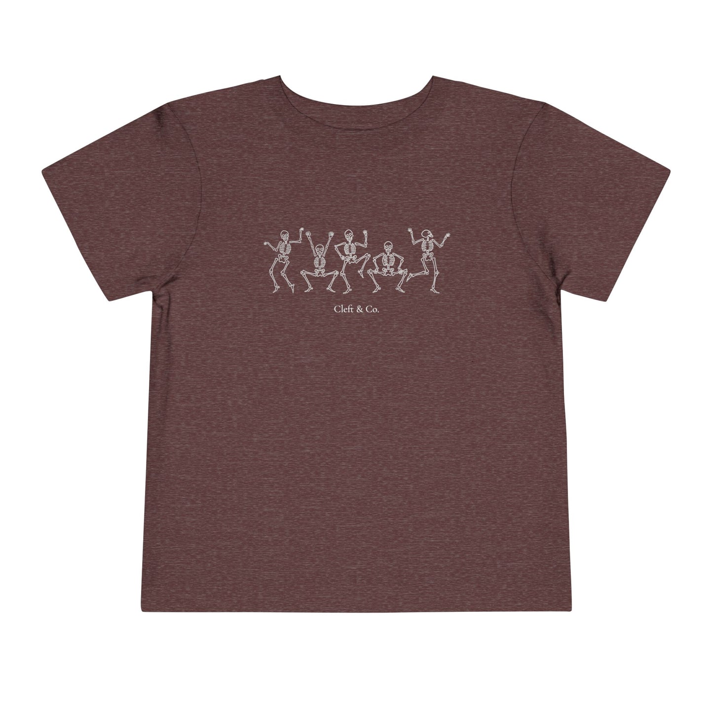 Dancing white skeletons, toddler tee