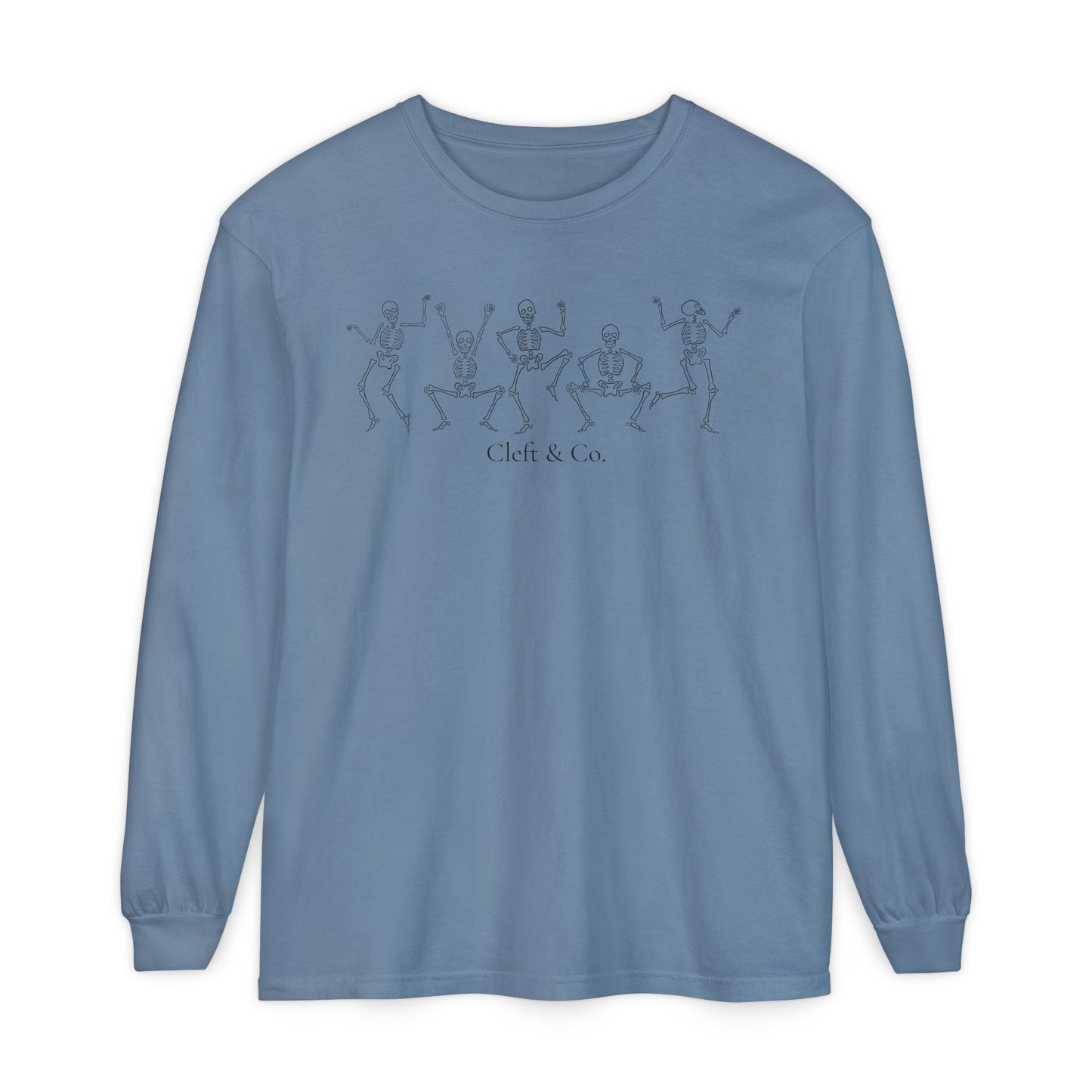 Dancing black skeletons, long sleeve tee