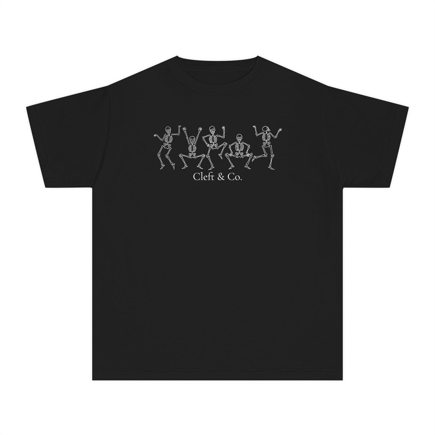 Dancing white skeletons, youth tee