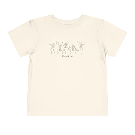 Dancing black skeletons, toddler tee