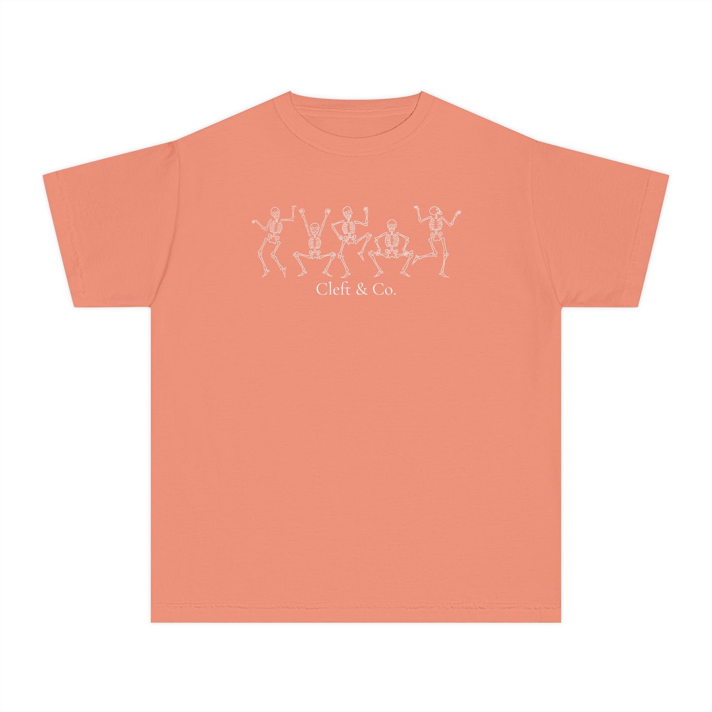 Dancing white skeletons, youth tee
