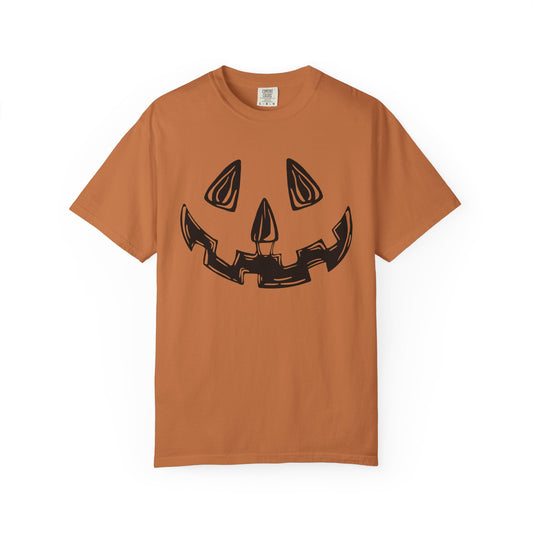 Bilateral cleft jack-o-lantern, orange short sleeve tee