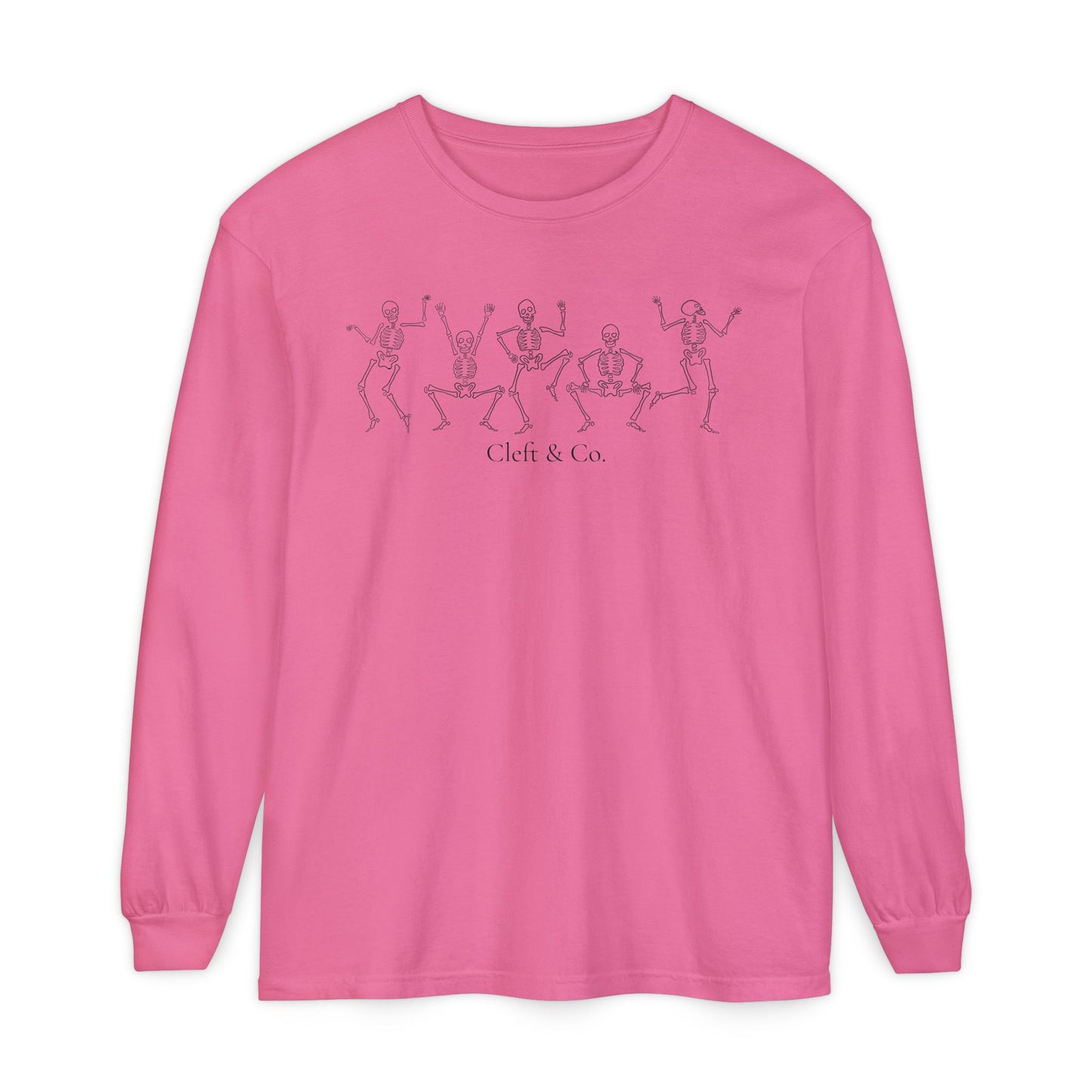 Dancing black skeletons, long sleeve tee