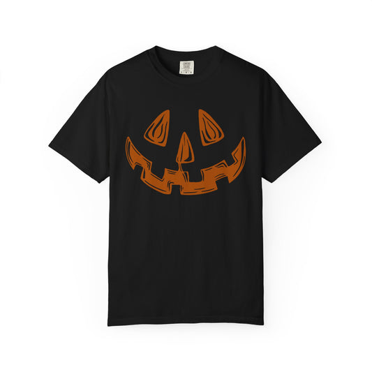 Left cleftie jack-o-lantern, black short sleeve tee