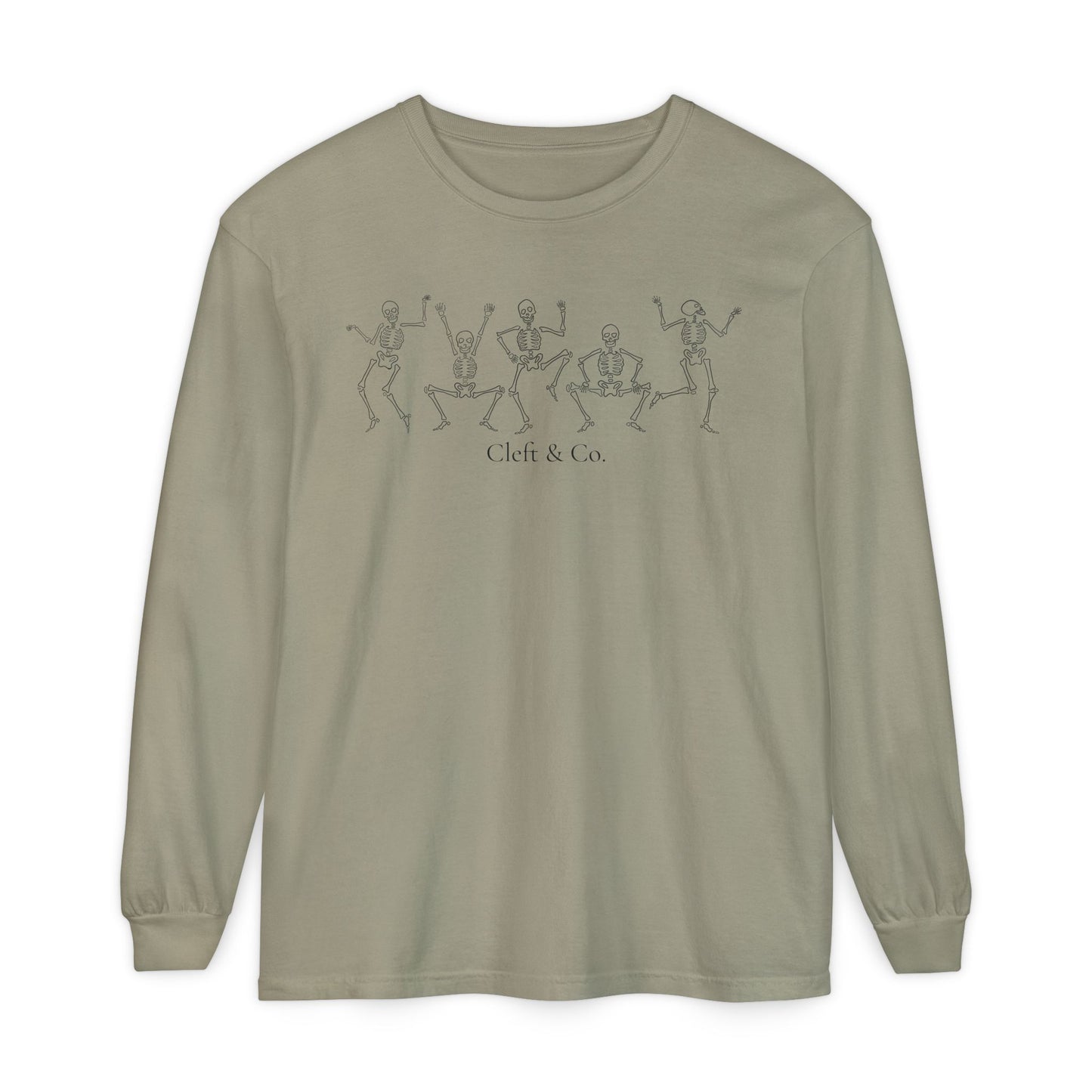Dancing black skeletons, long sleeve tee