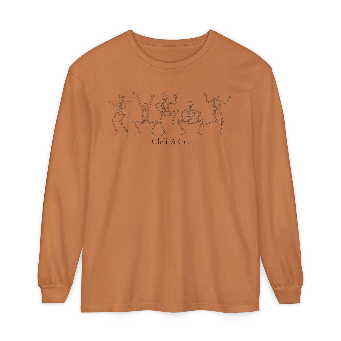 Dancing black skeletons, long sleeve tee