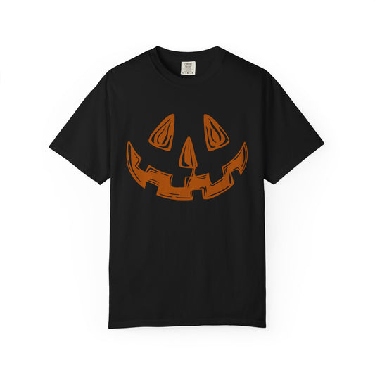 Right cleftie jack-o-lantern, black short sleeve tee