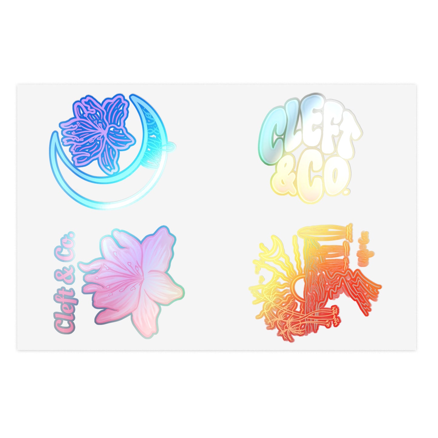Azalea, Golden hour, summer logo, surfer sticker set