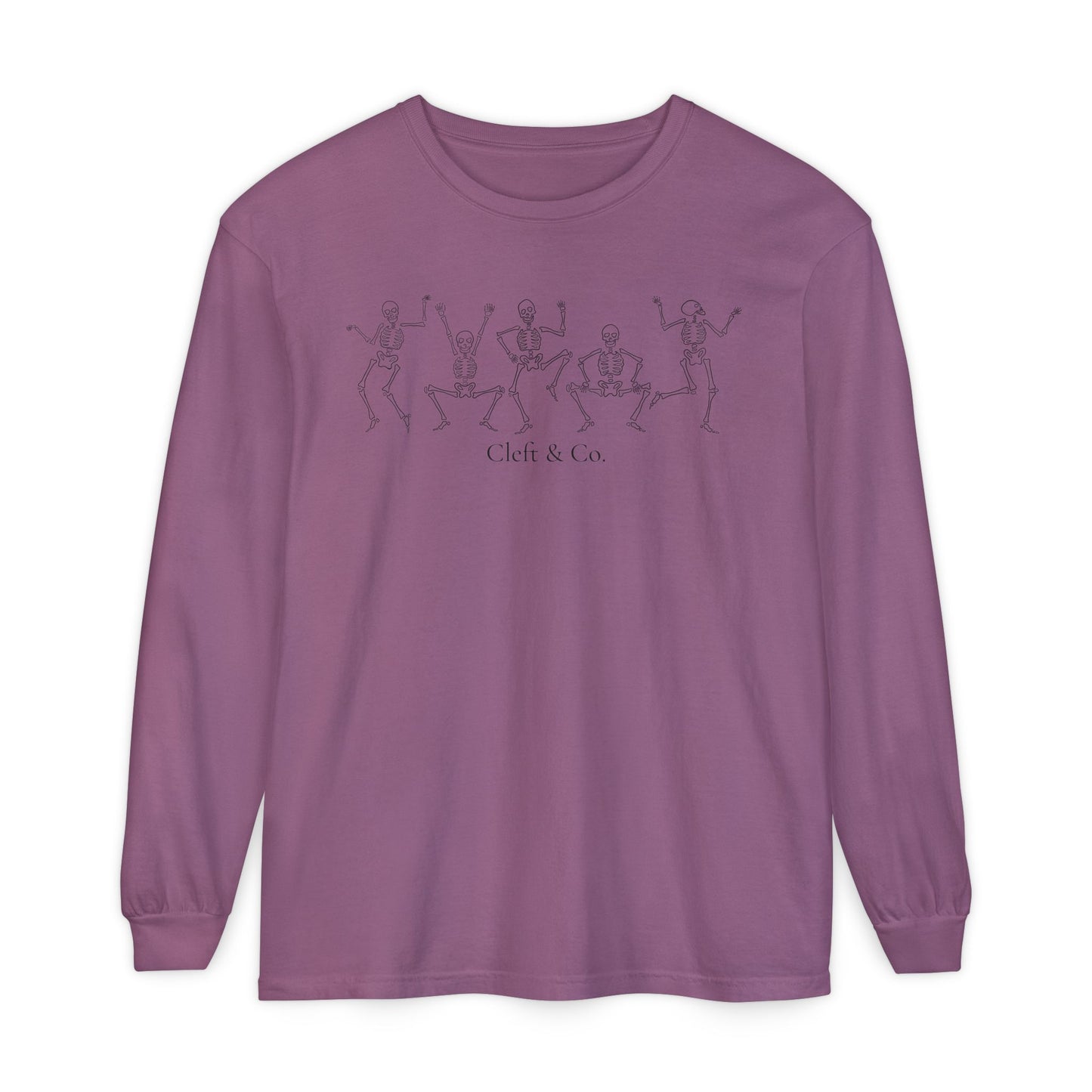 Dancing black skeletons, long sleeve tee