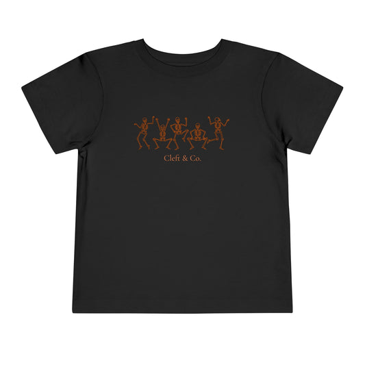 Dancing orange skeletons, toddler tee