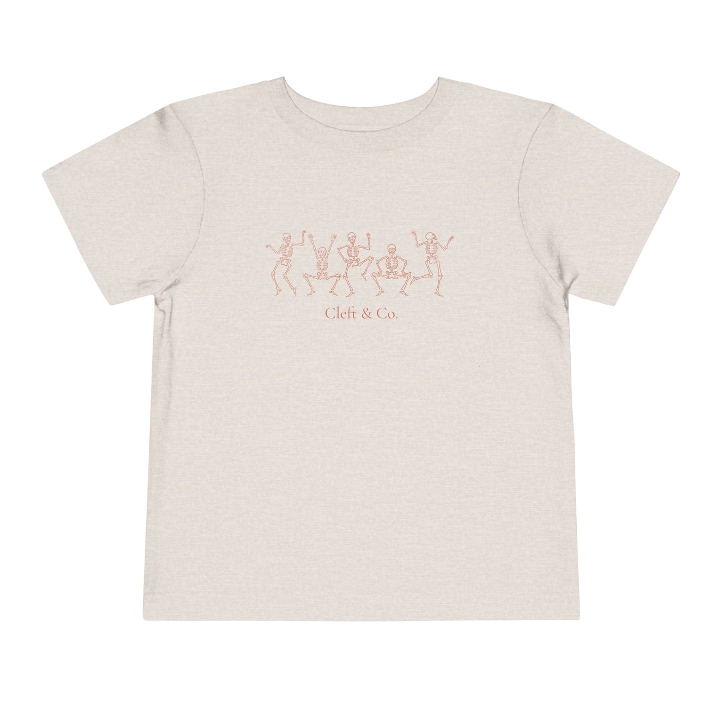 Dancing orange skeletons, toddler tee
