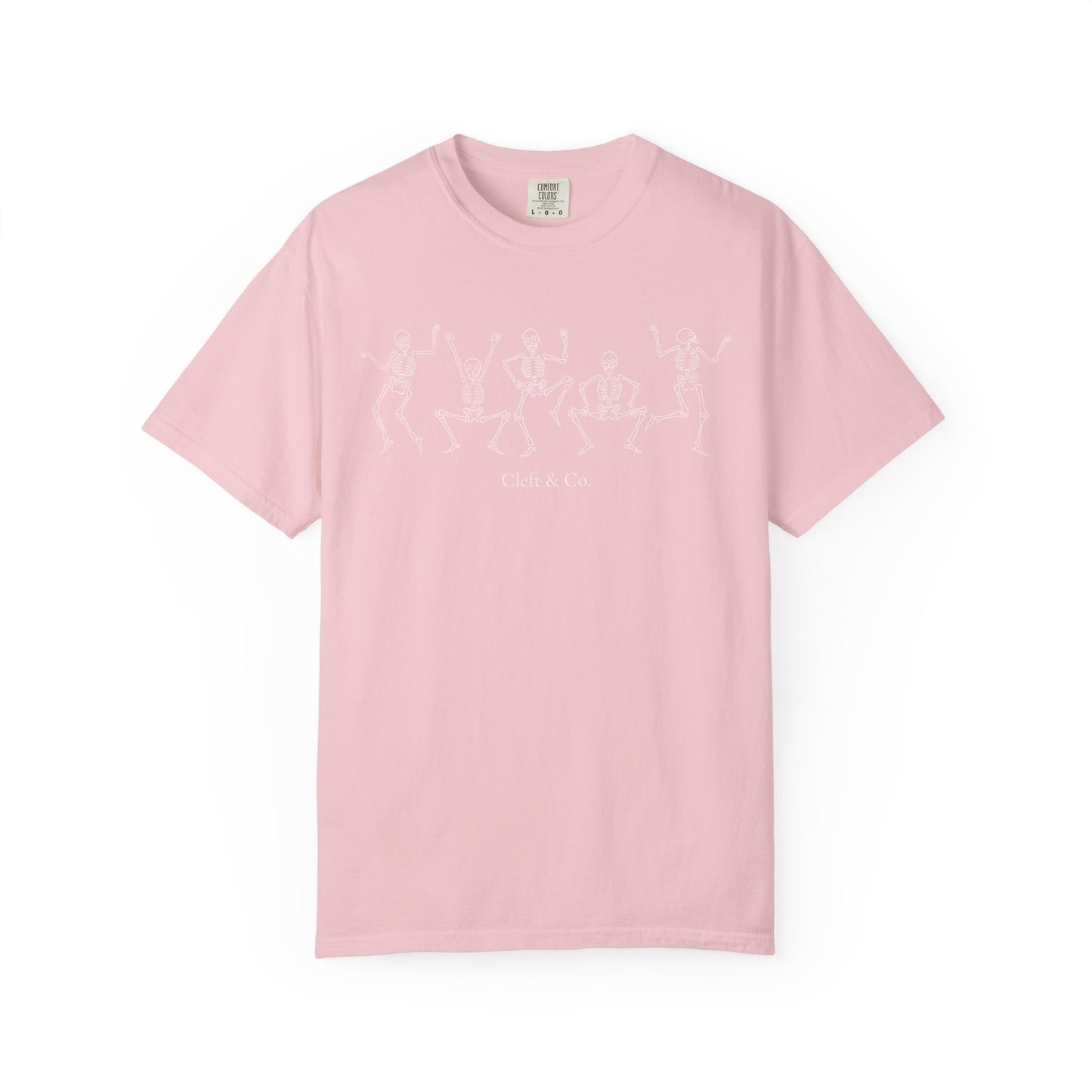 Dancing white skeletons, short sleeve tee
