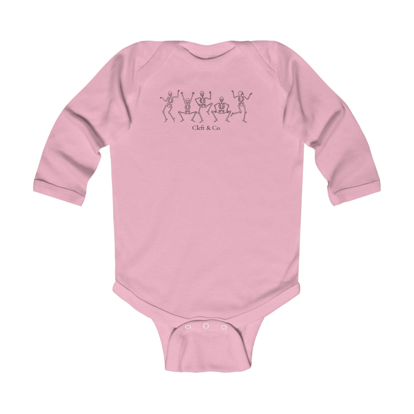 Dancing black skeletons, infant bodysuit