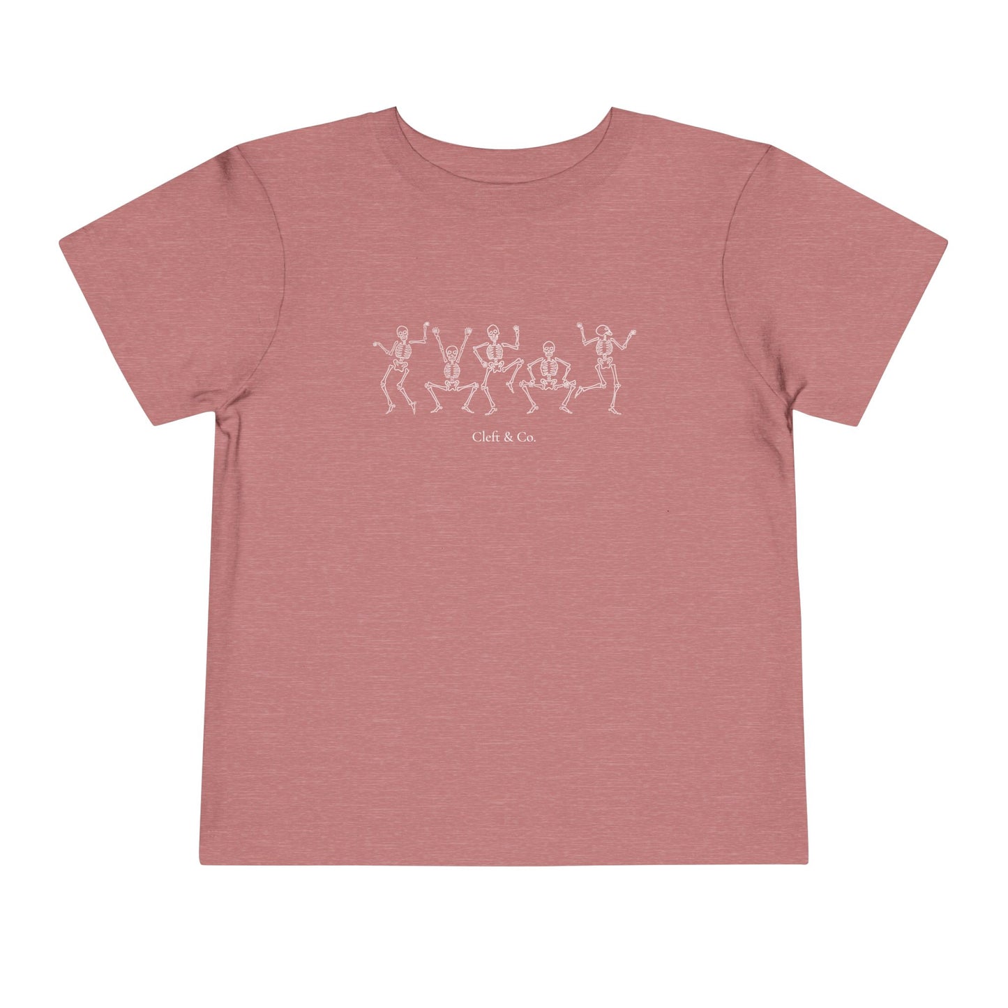 Dancing white skeletons, toddler tee