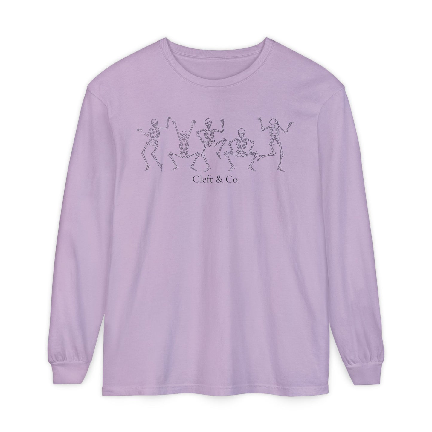 Dancing black skeletons, long sleeve tee