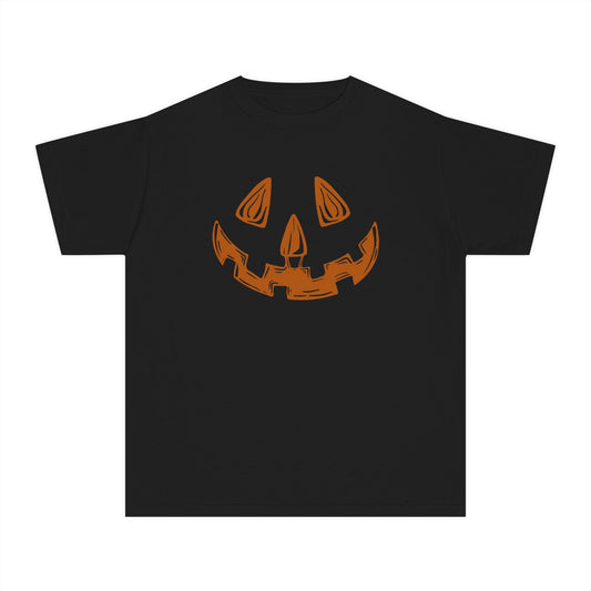 Bilateral cleft jack-o-lantern, black youth tee