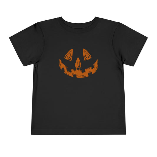 Bilateral cleft jack-o-lantern, black toddler tee